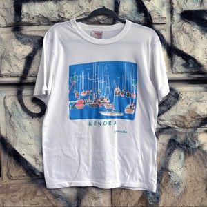 Vintage 80s Kenora Ontario Canada Art Tshirt